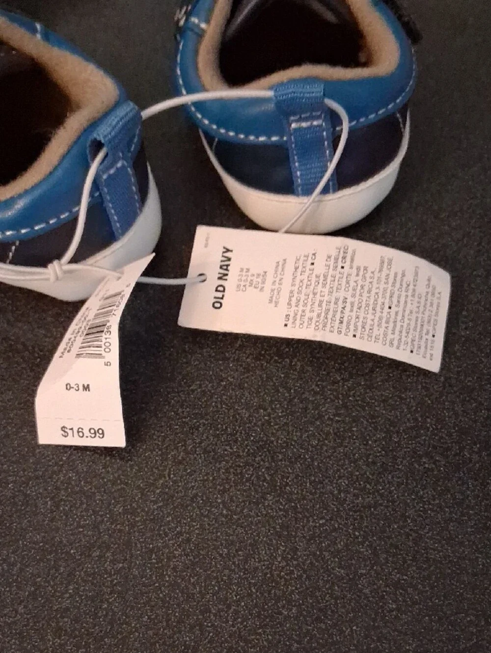 Toddler Navy and Blue Velcro Casual Shoes